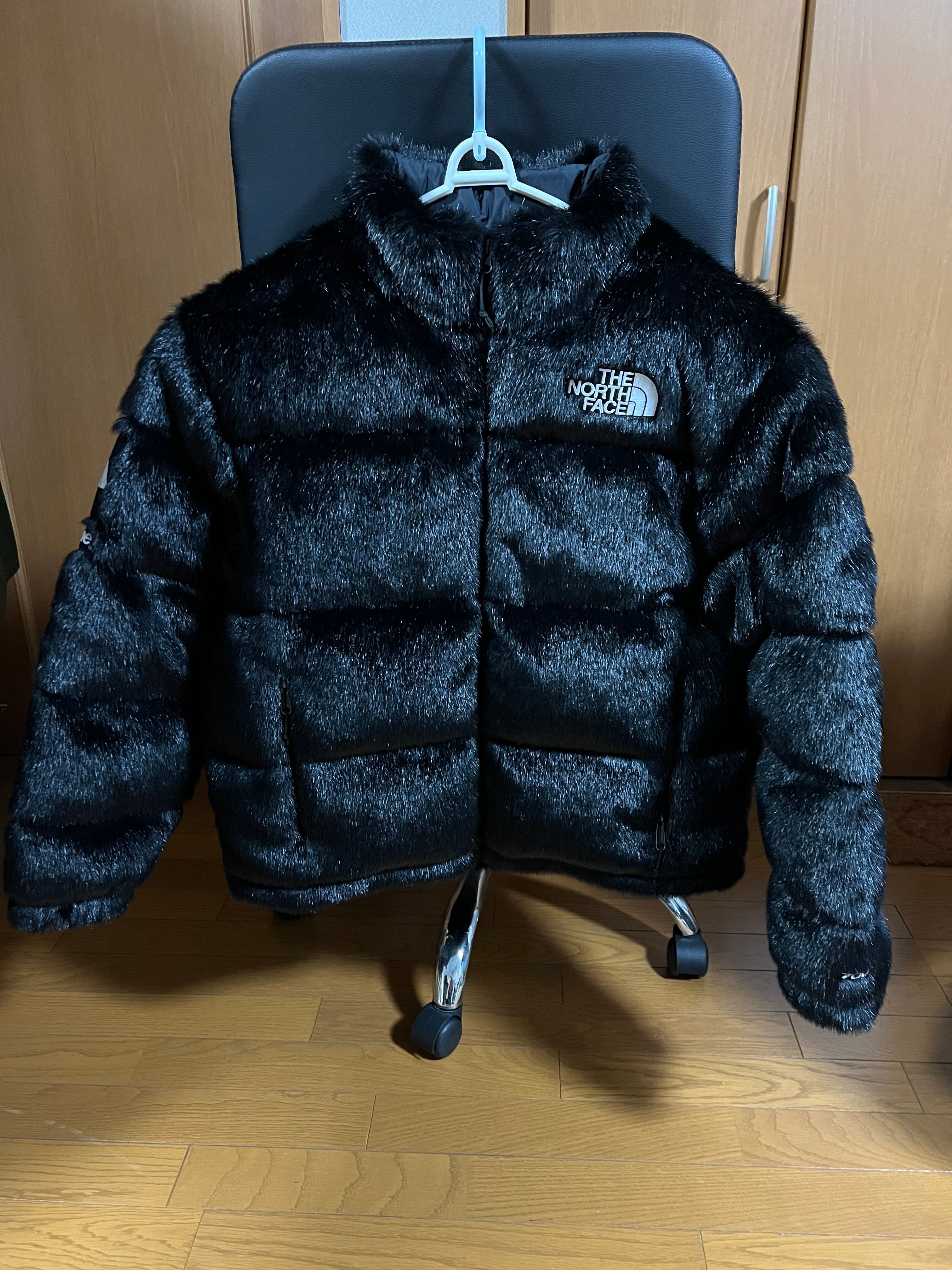 Supreme x The North Face Faux Fur Nuptse Jacket "Black"