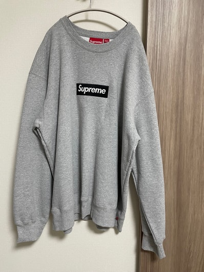 Supreme Box Logo Crewneck "Heather Grey" (22FW)