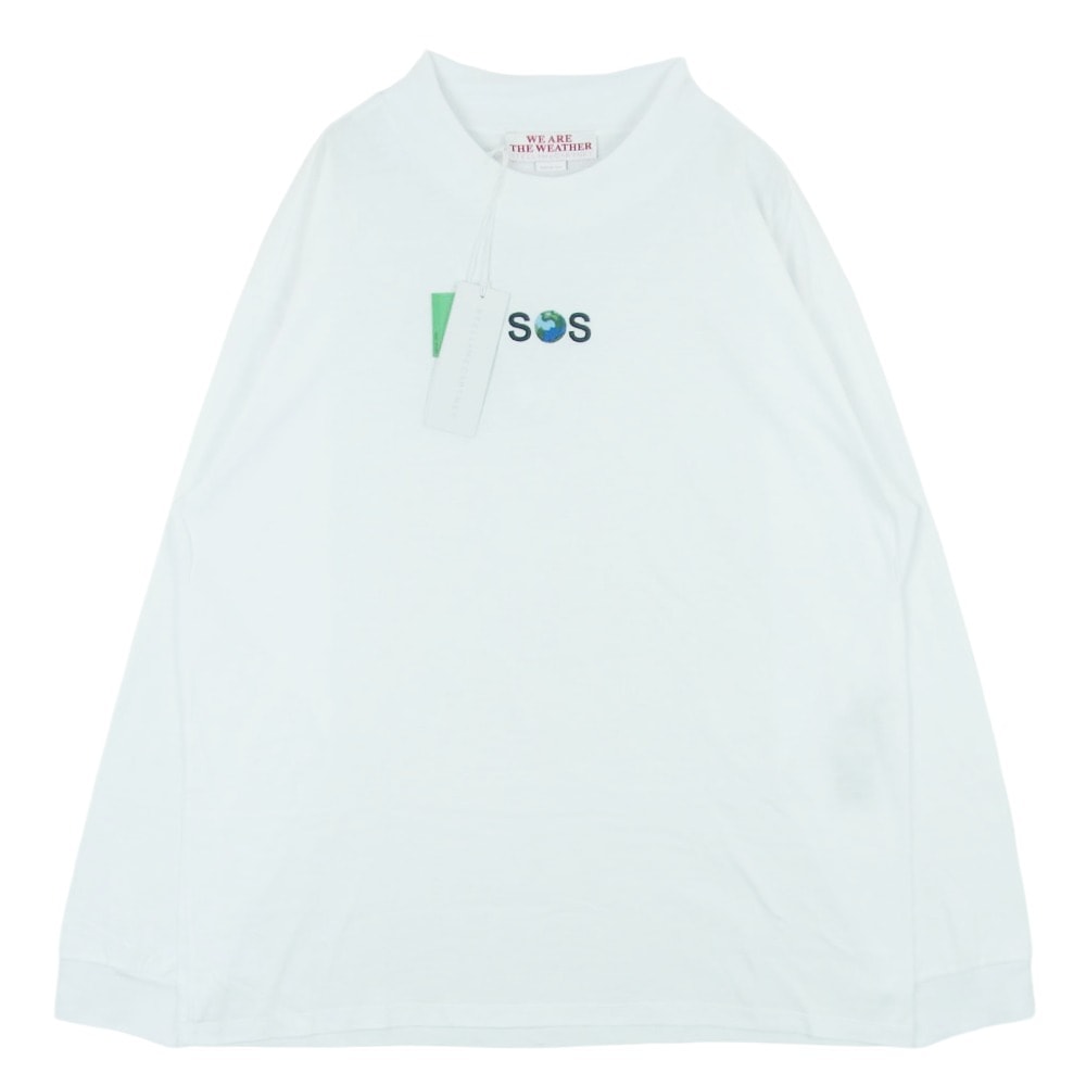 Stella McCartney ステラマッカートニー We Are the Weather. SOS刺繍 長袖 Tシャツ ホワイト系 PURE WHITE L【極上美品】【中古】