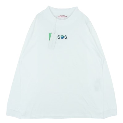 Stella McCartney ステラマッカートニー We Are the Weather. SOS刺繍 長袖 Tシャツ ホワイト系 PURE WHITE L【極上美品】【中古】