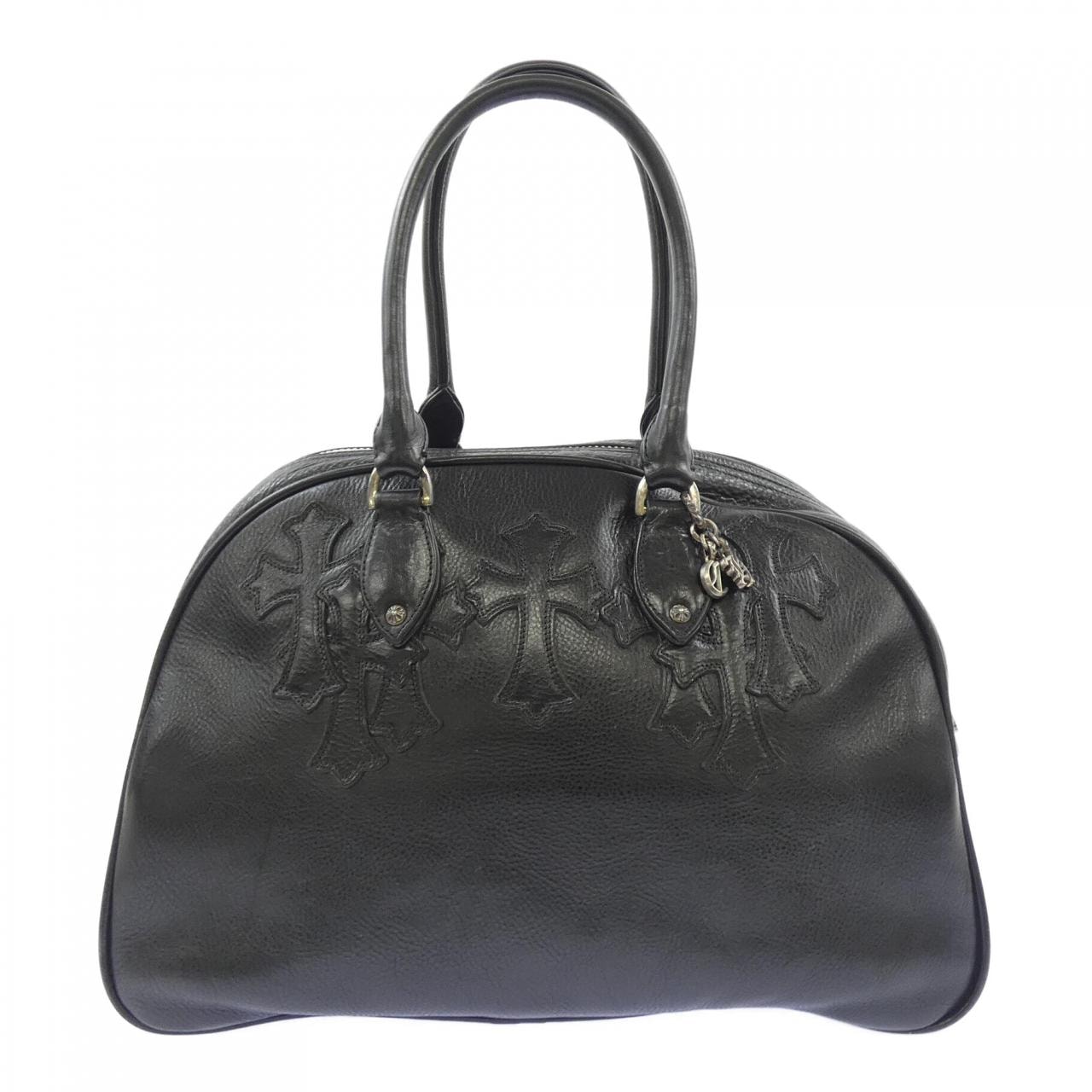 Chrome Hearts Gym SM Current CH CHM Small Leather Hand Bag "Black/Silver"