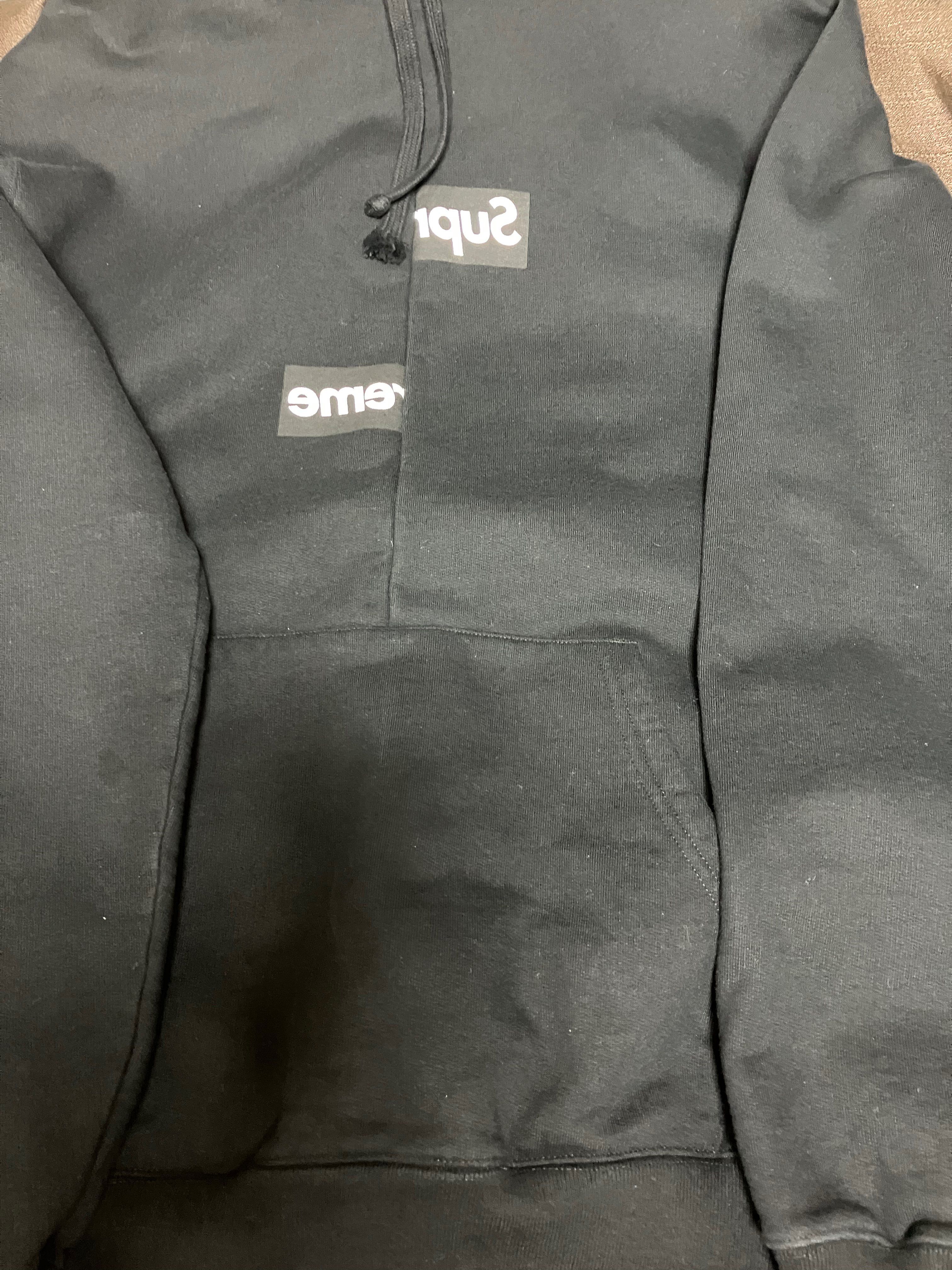 Supreme / Comme des Garçons SHIRT® Split Box Logo Hooded Sweatshirt "Black"