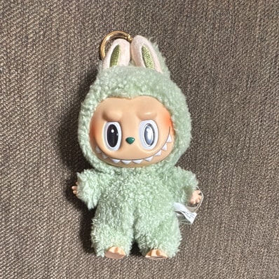 POP MART THE MONSTERS (LABUBU) Exciting Macaron Plush Series GREEN GRAPE