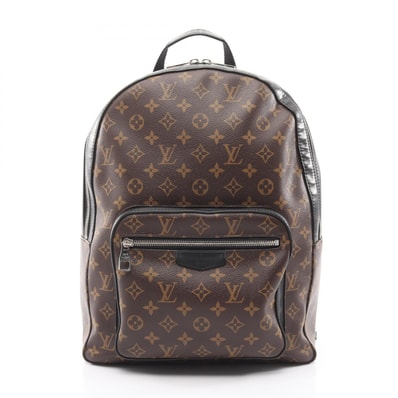 ルイ・ヴィトン LOUIS VUITTON ジョッシュ リュックサック バックパック バッグ PVCコーティングキャンバス レザー モノグラム・マカサー メンズ ブラウン系 / ブラック系 M41530 【中古】