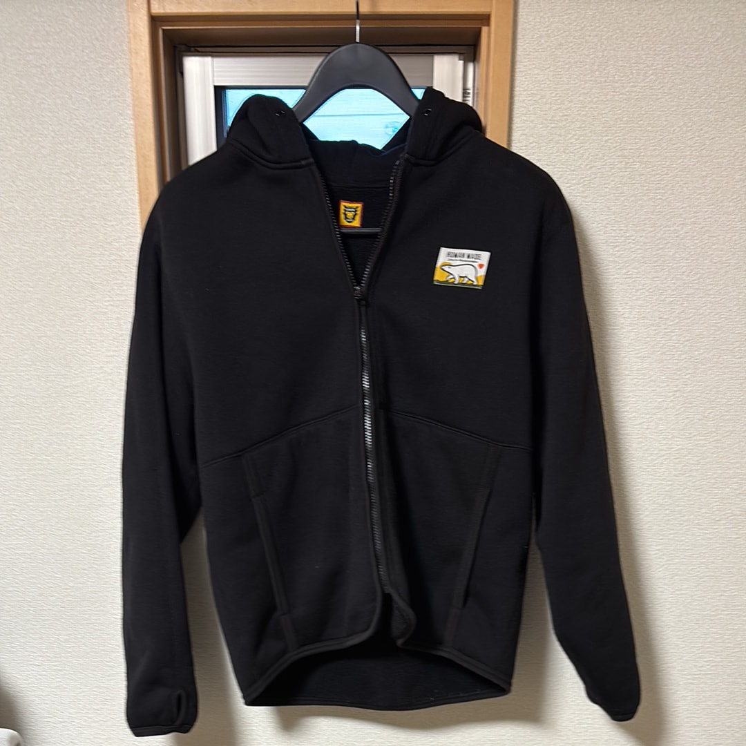 HUMAN MADE Fleece Sweat Zip Hoodie "Black"