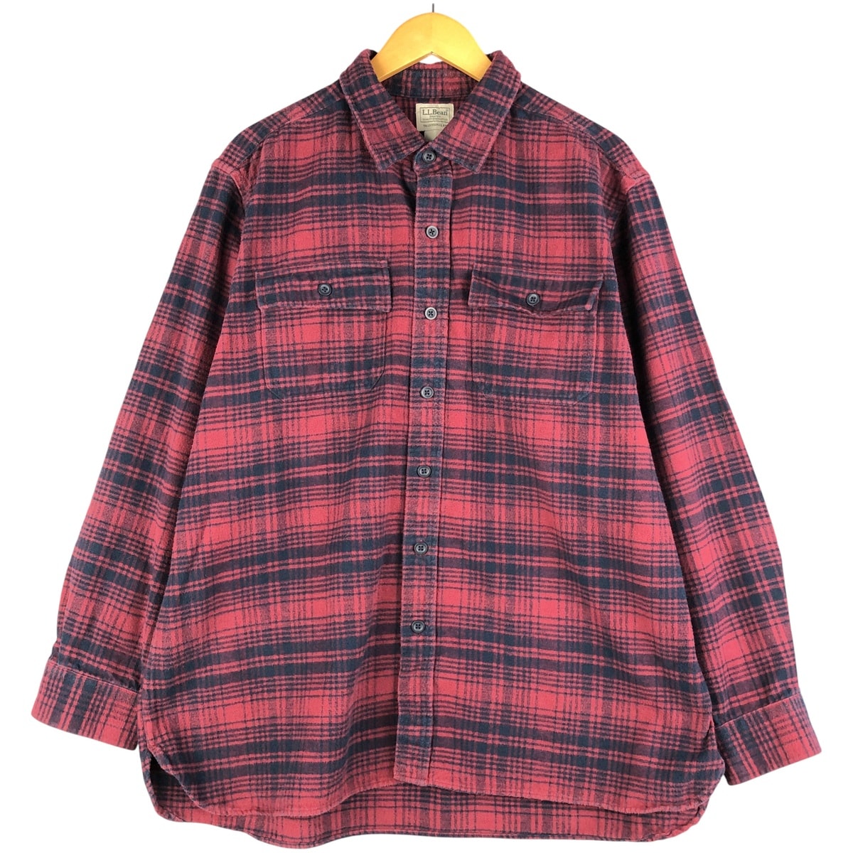 古着 エルエルビーン L.L.Bean チェック柄 長袖 フランネルチェックシャツ メンズXL相当/eaa602015