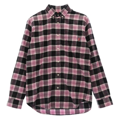 Supreme シュプリーム 長袖シャツ フランネル 長袖 チェック シャツ ブラック系 ピンク系 マルチカラー系 M【美品】【中古】