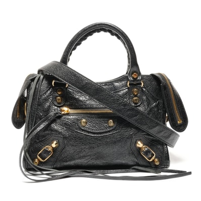 バレンシアガ BALENCIAGA レザー ミニ シティ 2way ショルダーバッグ【中古】