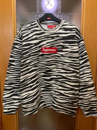 Supreme Box Logo Crewneck "Zebra" (22FW)