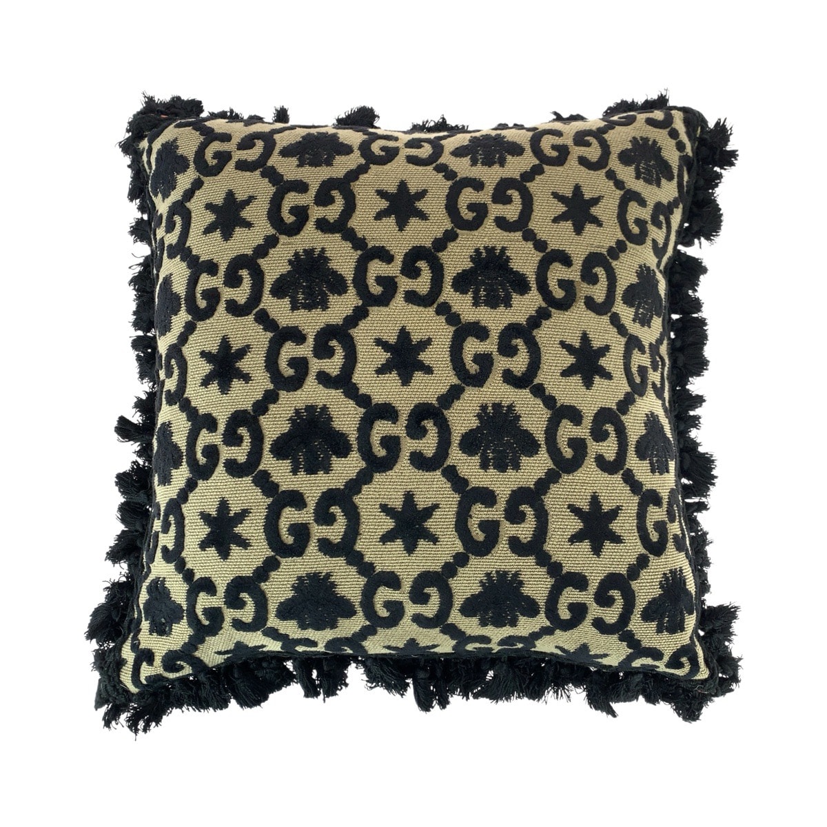 美品 GUCCI グッチ GG ジャカード マルチカラー ファブリック レーヨン/ インテリア クッション 男女兼用 601016 【中古】