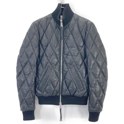 ディースクエアード レザー キルティング ダイヤキルティングダウンジャケット 44