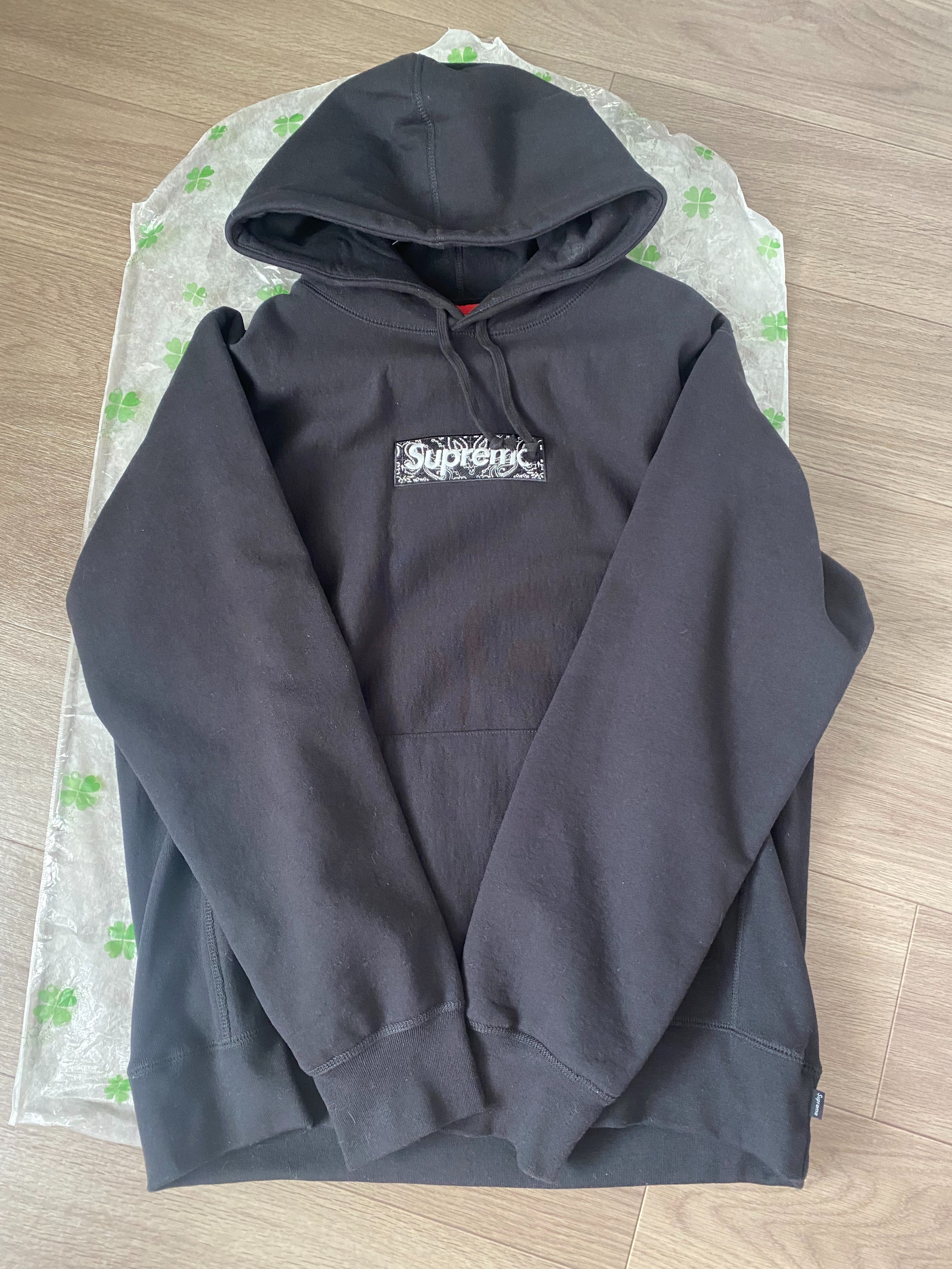 Supreme Bandana Box Logo Hooded Sweatshirt "Black"