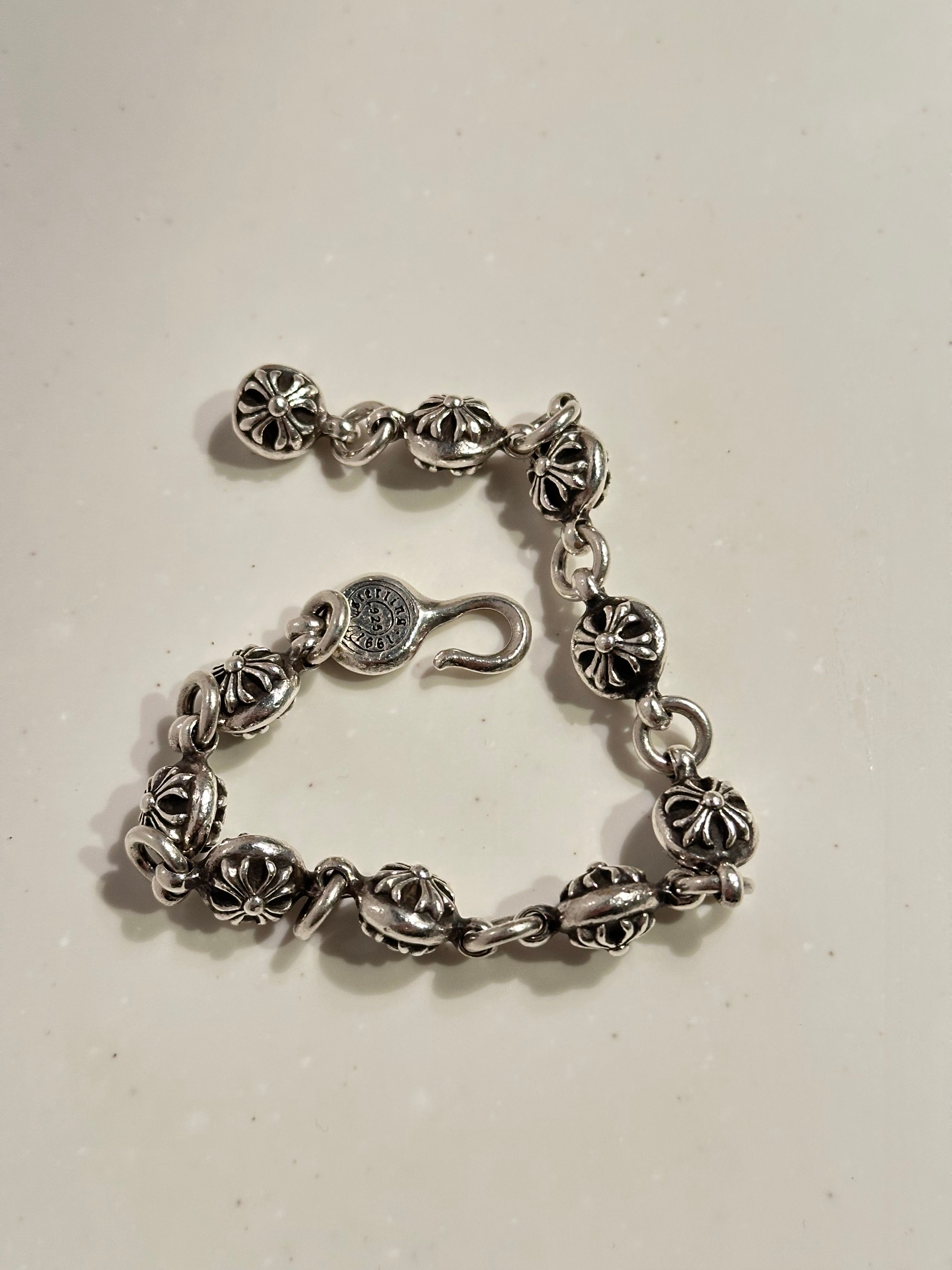 Chrome Hearts # 1 Cross Ball Bracelet "Silver"