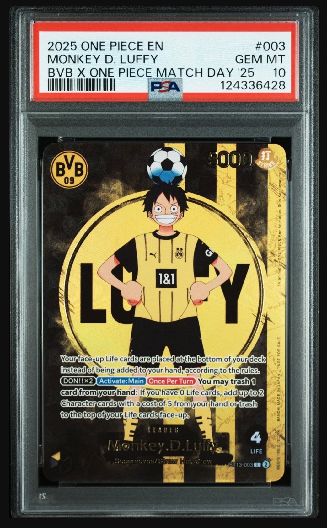 モンキー・D・ルフィ L [ST13-003]【英語版】(プロモーションカード「ボルシアドルトムント × ONE PIECE マッチデー 2025」)