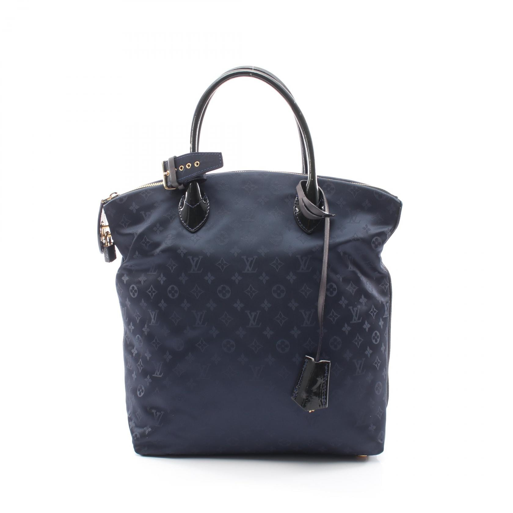 ルイ・ヴィトン LOUIS VUITTON ロックイットMM ハンドバッグ バッグ ナイロン パテントレザー マリーヌ レディース ネイビー系 / ブラック系 M93842 【中古】