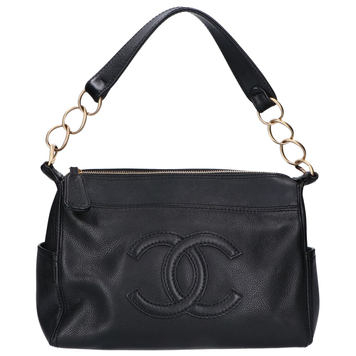 シャネル 8番台 キャビアスキン ココマーク チェーン