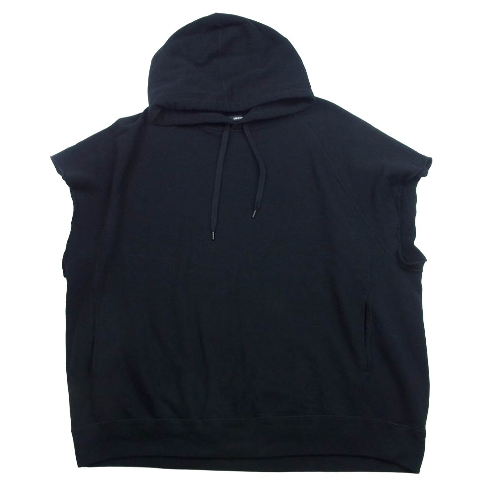 MINEDENIM マインデニム 2308-6003-99-F2 Cutoff Sleeve Big Hoodie カットオフ ノースリーブ ビッグ フーディー パーカー ブラック系 F【中古】