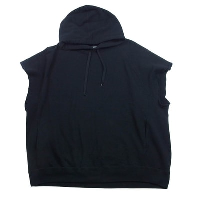 MINEDENIM マインデニム 2308-6003-99-F2 Cutoff Sleeve Big Hoodie カットオフ ノースリーブ ビッグ フーディー パーカー ブラック系 F【中古】