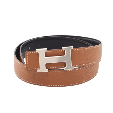 エルメス HERMES コンスタンス Hベルト リバーシブル ベルト 衣料品 カーフ(牛革) トゴ □N刻印(2010年製造) メンズ ブラック系 / ブラウン系 【中古】