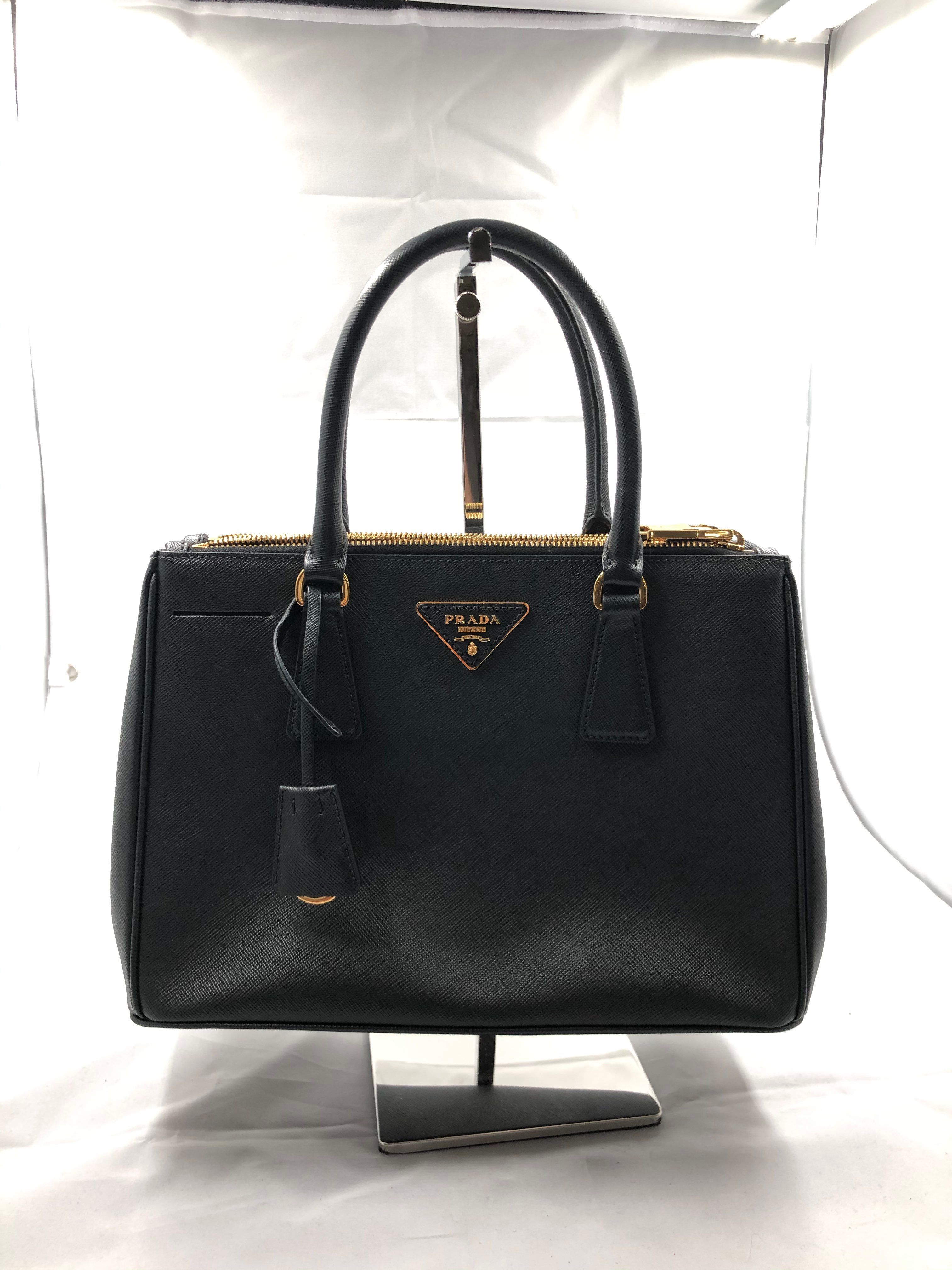 PRADA Saffiano Gallerìa Medium Hand Bag "Black"
