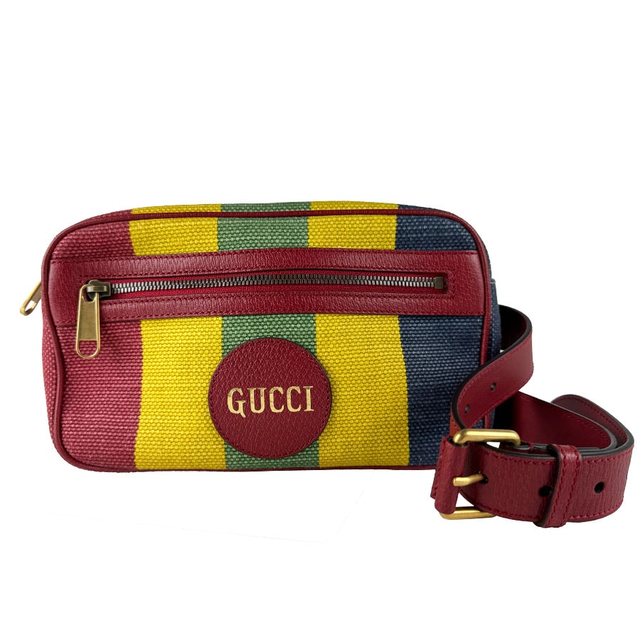 グッチ GUCCI ウエストバッグ ボディバッグ バイアデラ キャンバス/レザー マルチカラー ユニセックス 625895【中古】 z10818