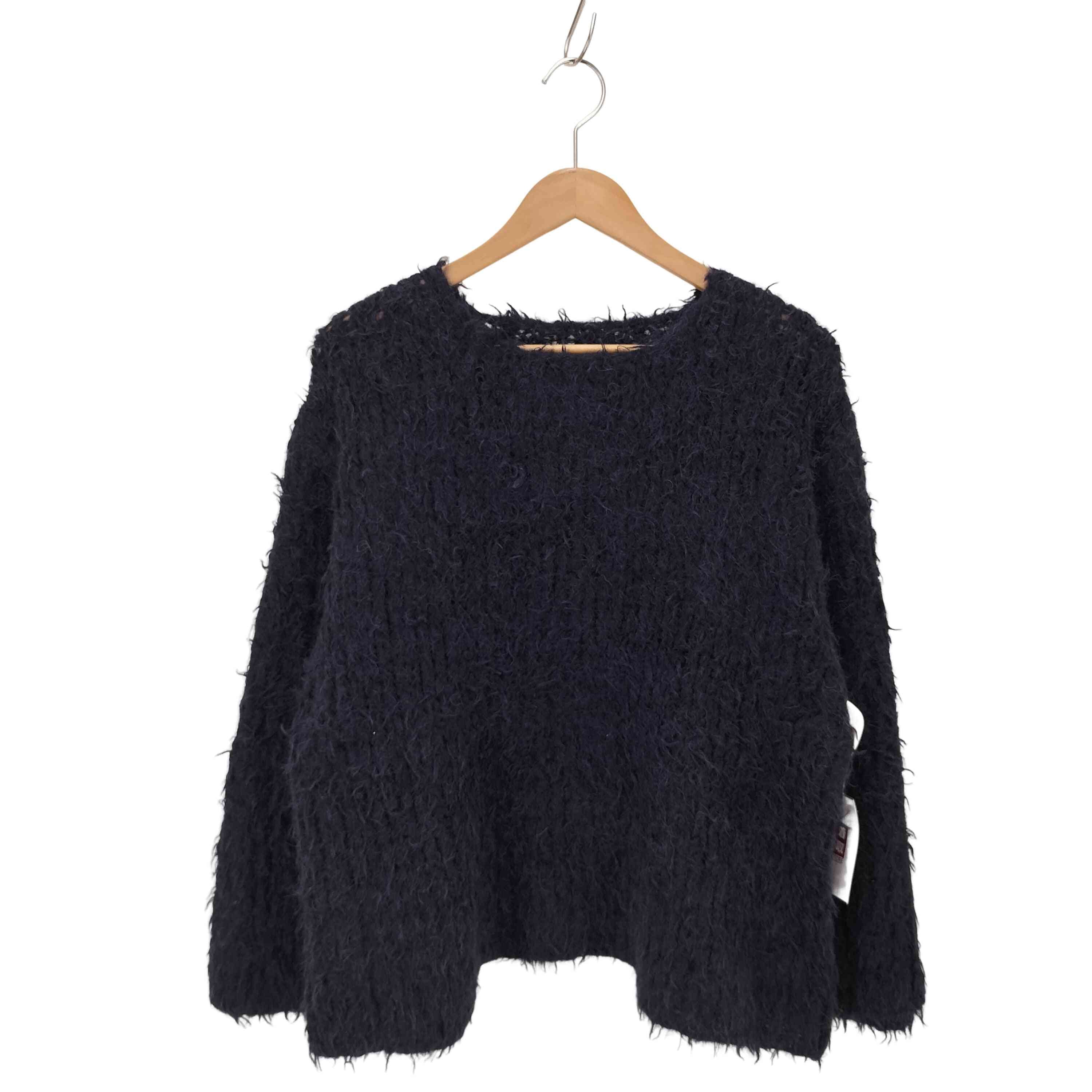 BEAR SHAGGY HAND KNIT TOPS【1141042221646】