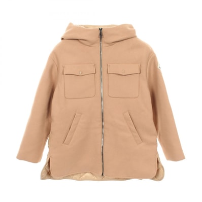 モンクレール MONCLER GOUET キッズ フード付き 切替 ダウンジャケット 衣料品 アウター ウール ナイロン レディース ベージュ系 1A00074 【中古】