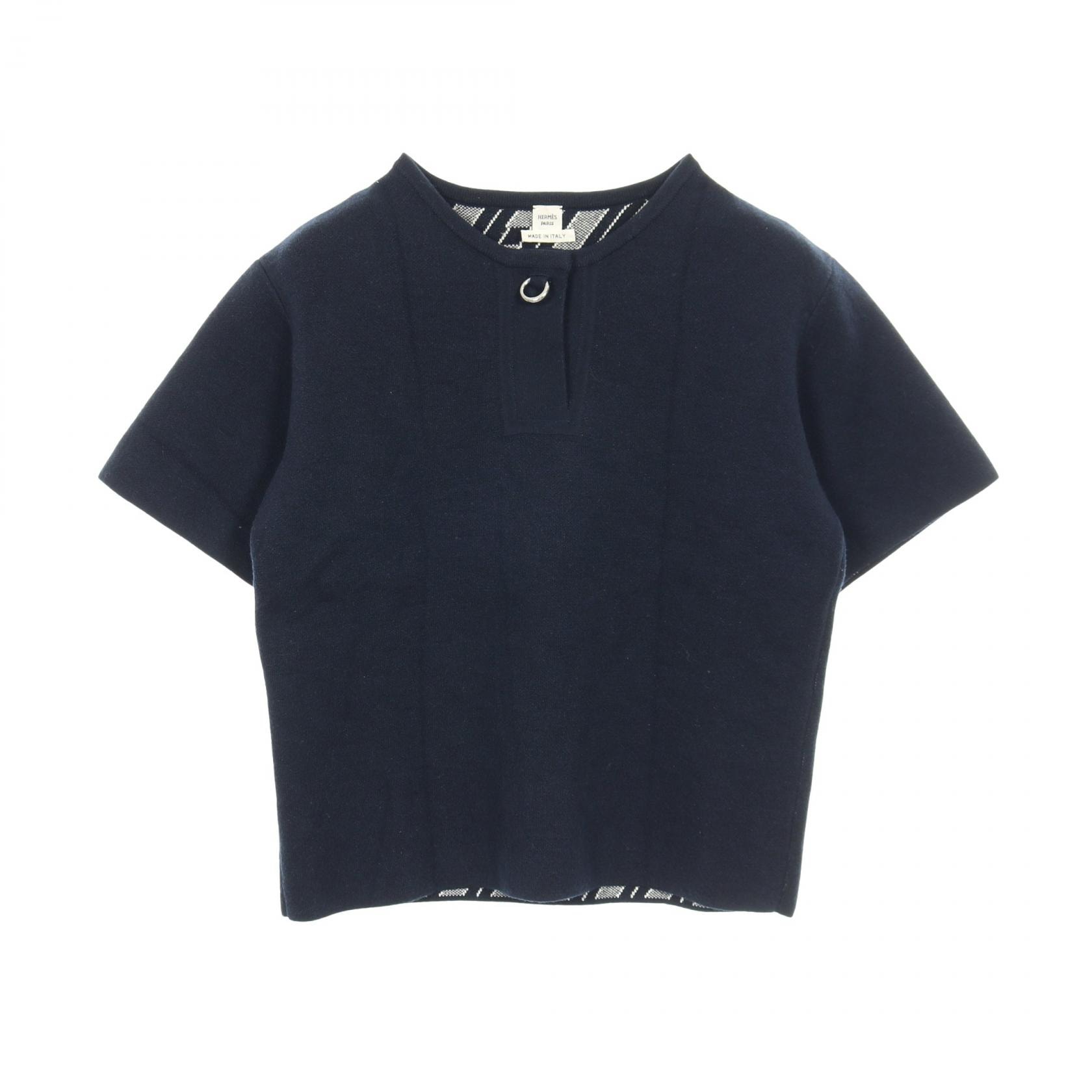 エルメス HERMES ニット 衣料品 トップス カシミヤ コットン レディース ネイビー系 3E2609D5 【中古】