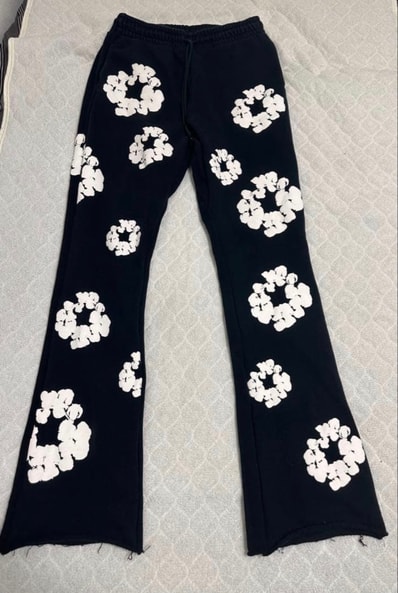 READYMADE x Denim Tears Cotton Wreath Sweat Pants "Black/White"