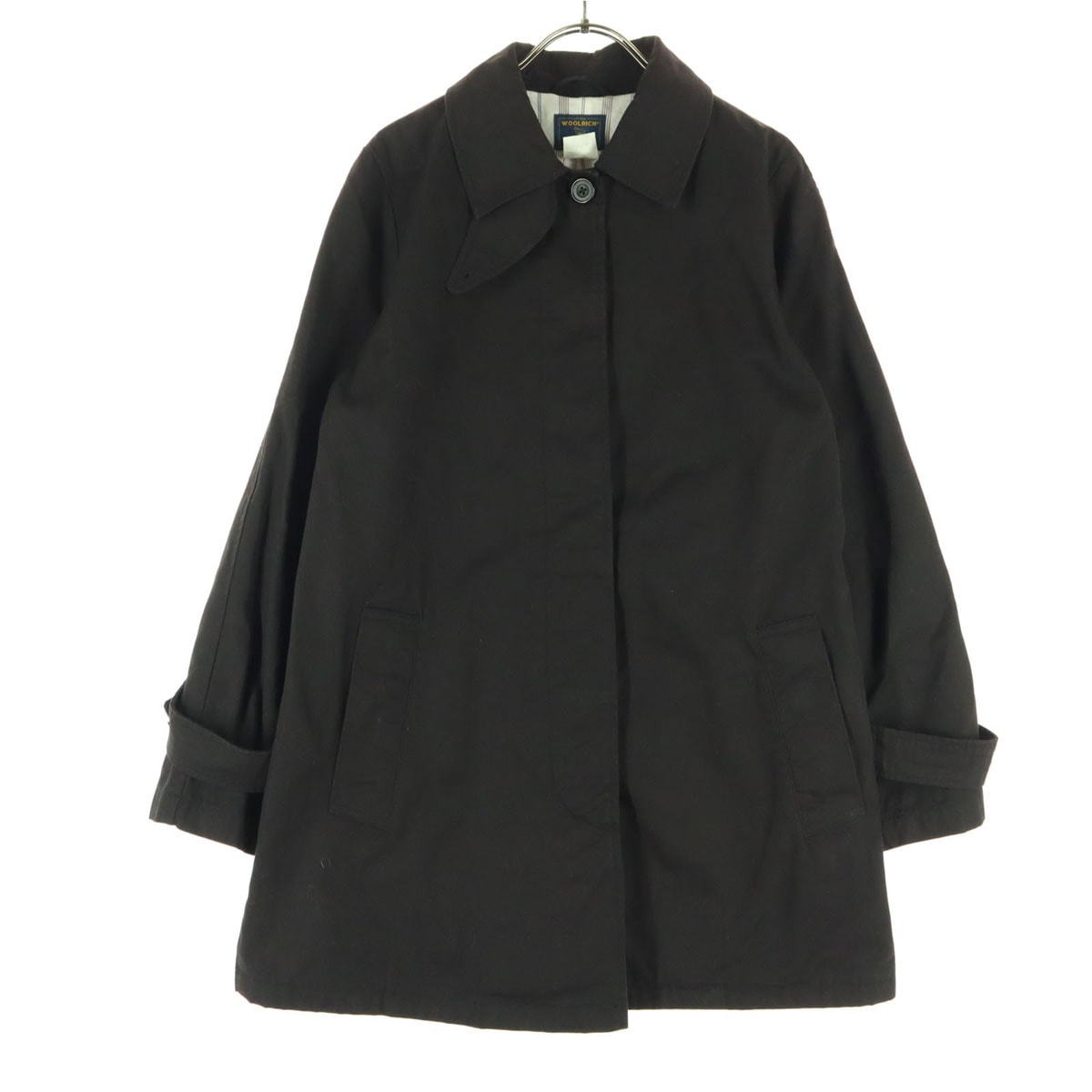 WOOLRICH ウールリッチ コットン 長袖 ステンカラーコート M ブラウン系
