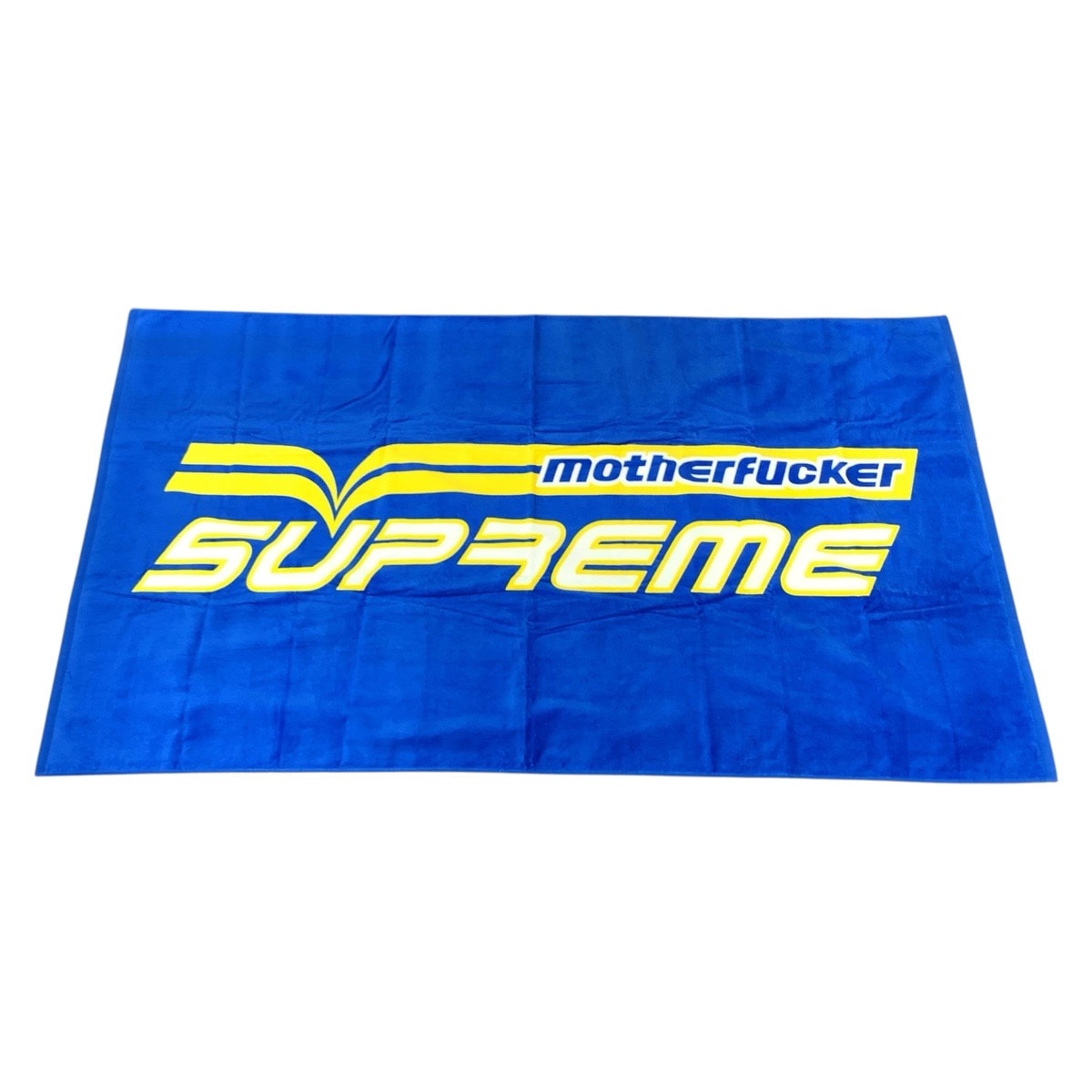 新品未使用 Supreme シュプリーム Motherfucker Towel ブルー イエロー コットン タオル ビーチタオル 男女兼用 604734 【中古】