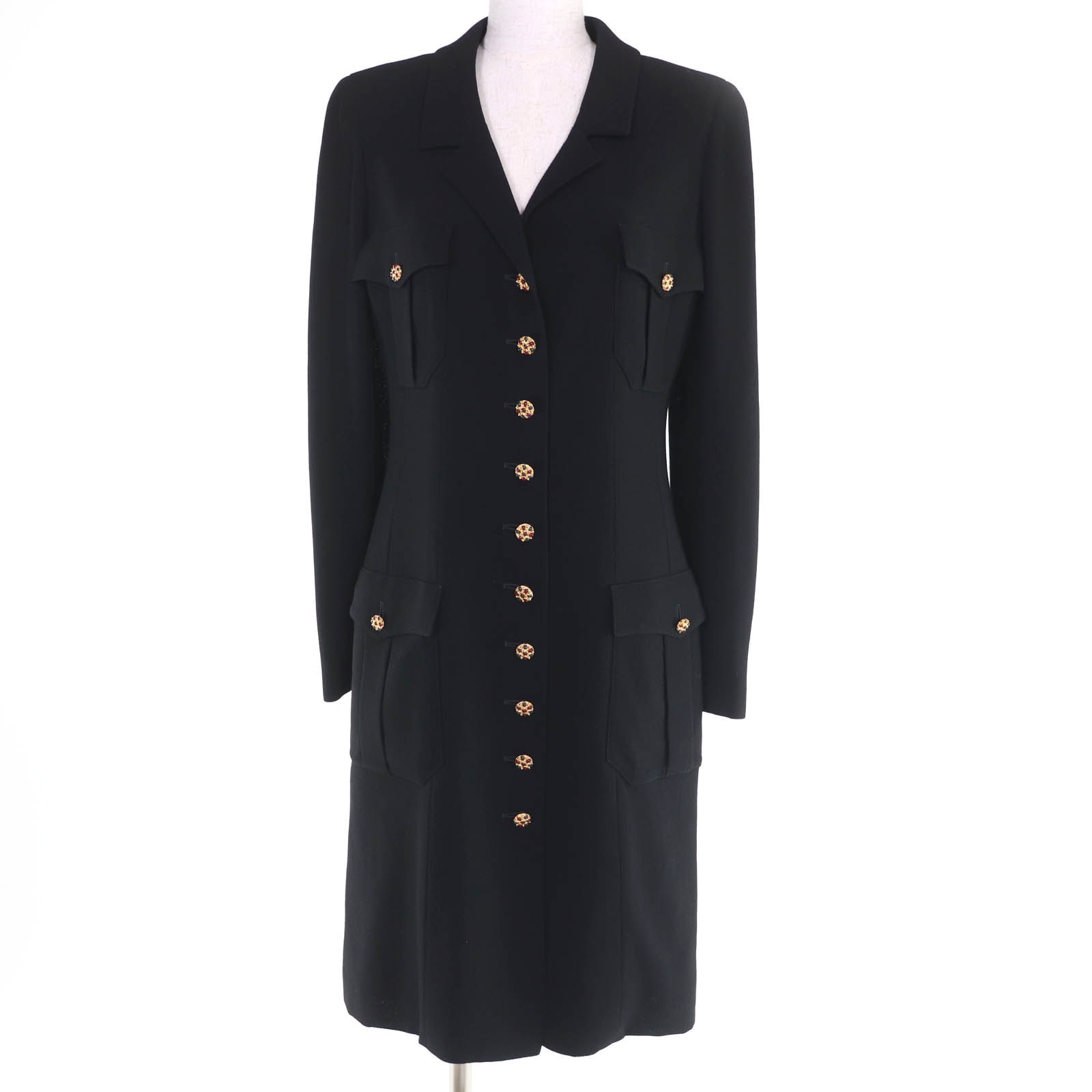 極美品 シャネル ジャケット ブラック レディース 40 96A P08289V04514
