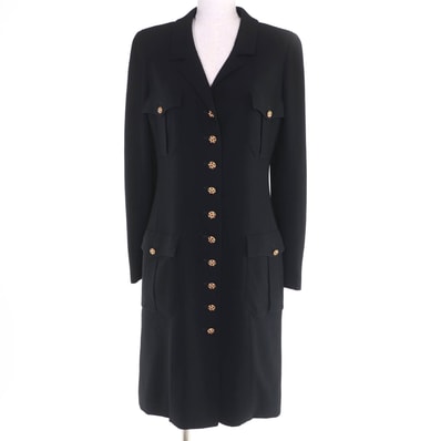 極美品 シャネル ジャケット ブラック レディース 40 96A P08289V04514