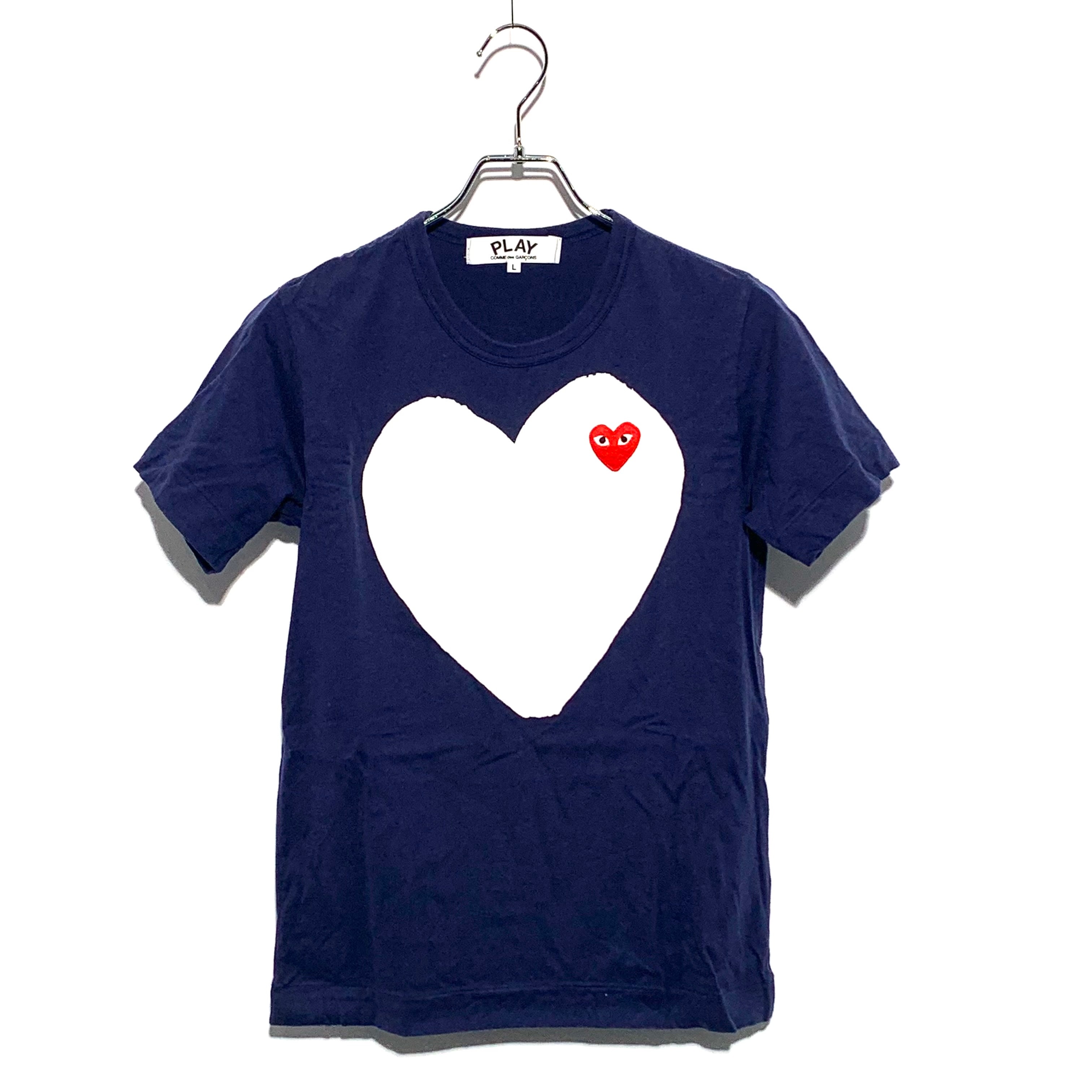 (WMNS) COMME des GARCONS PLAY Large Heart Logo Tee Navy