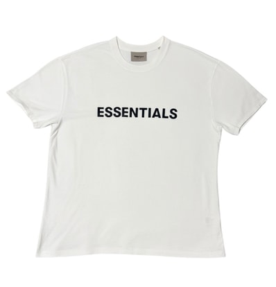 FEAR OF GOD ESSENTIALS 3D Silicon Applique Boxy T-Shirt "Buttercream"