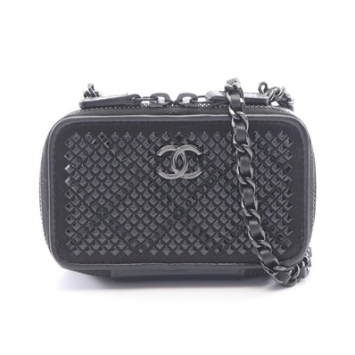 シャネル CHANEL マトラッセ ミニ ショルダーバッグ バッグ ラムスキン(羊革) レディース ブラック系 【中古】