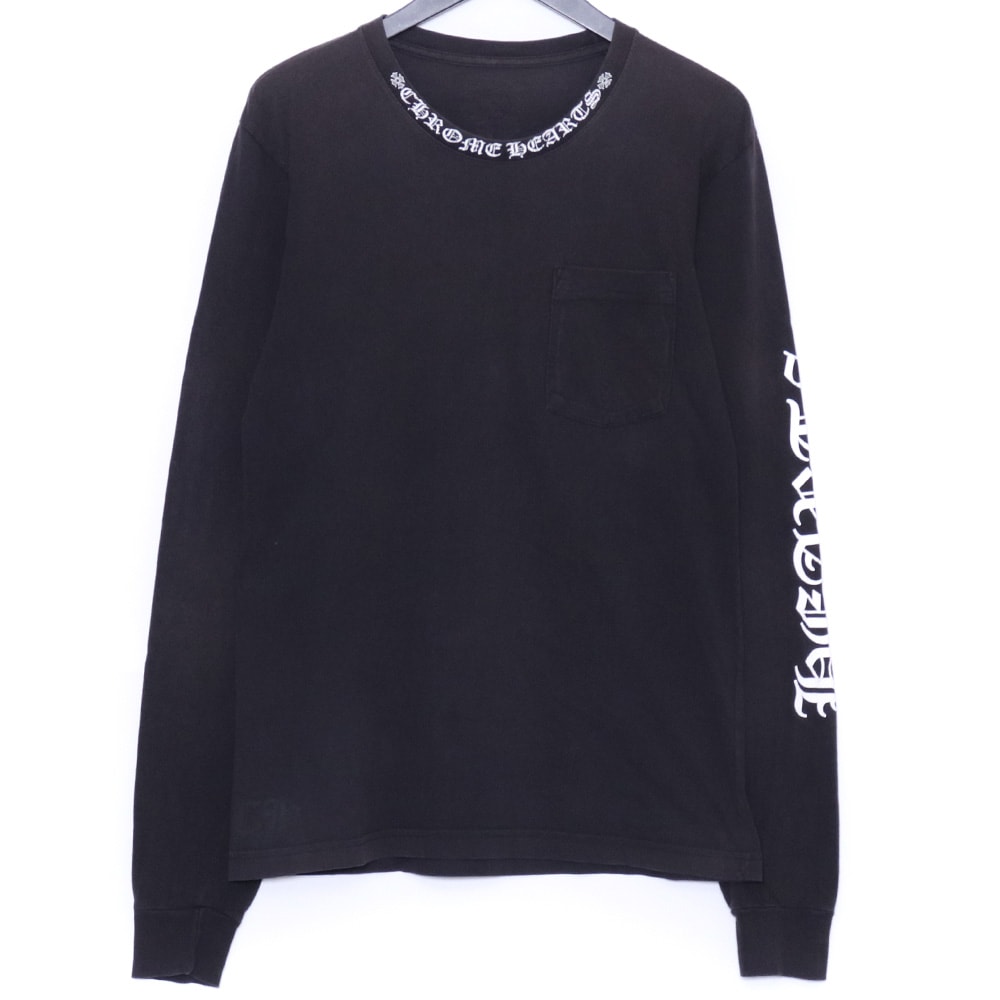 Chrome Hearts Neck Logo Pocket L/S Tee "Black"