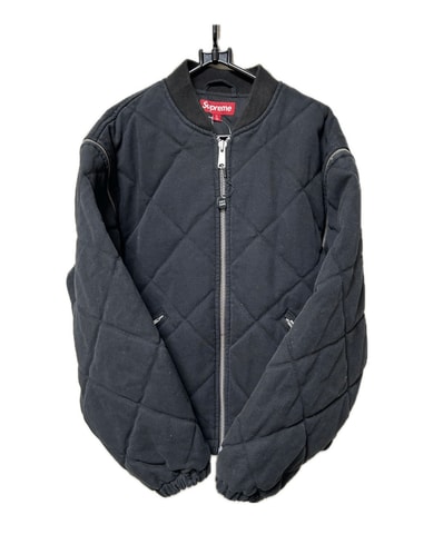 Supreme Zip-Off Sleeve Quilted Bomber Jacket "Black"
