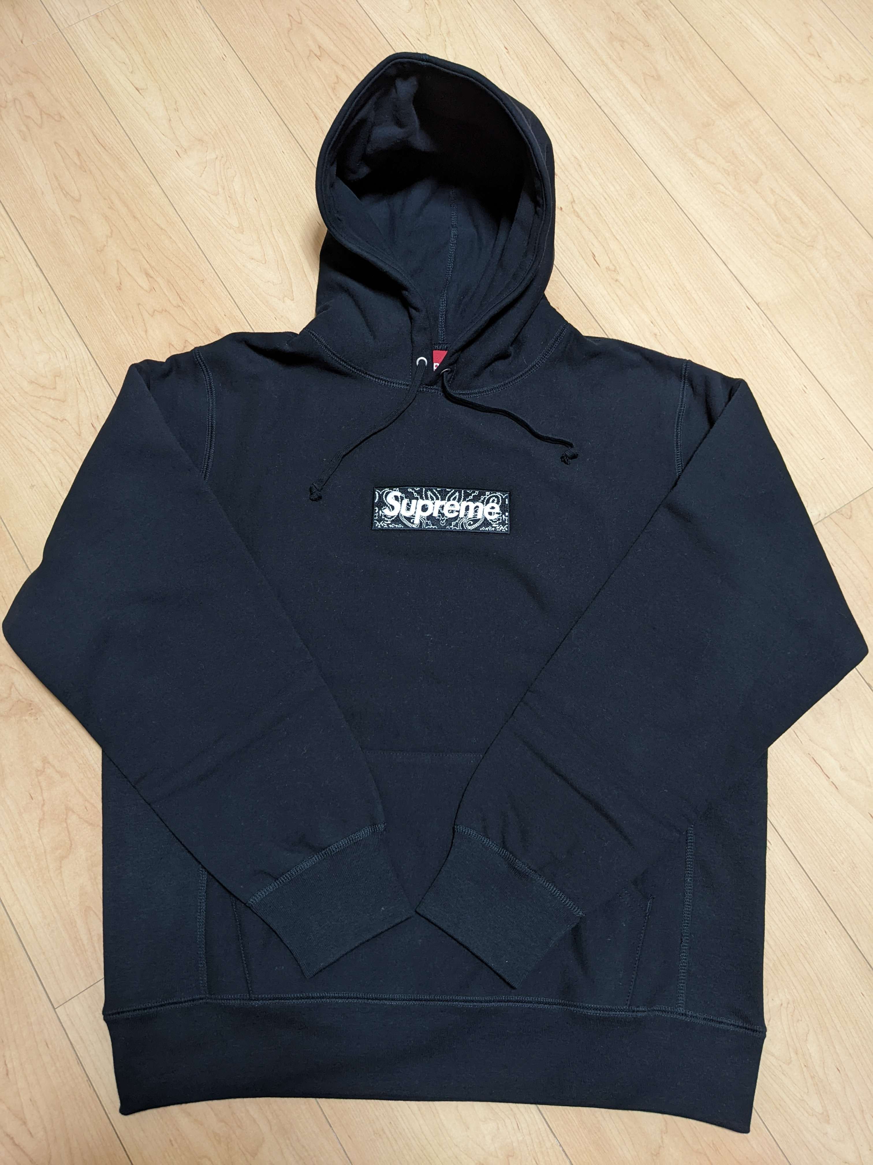 Supreme Bandana Box Logo Hooded Sweatshirt "Black"