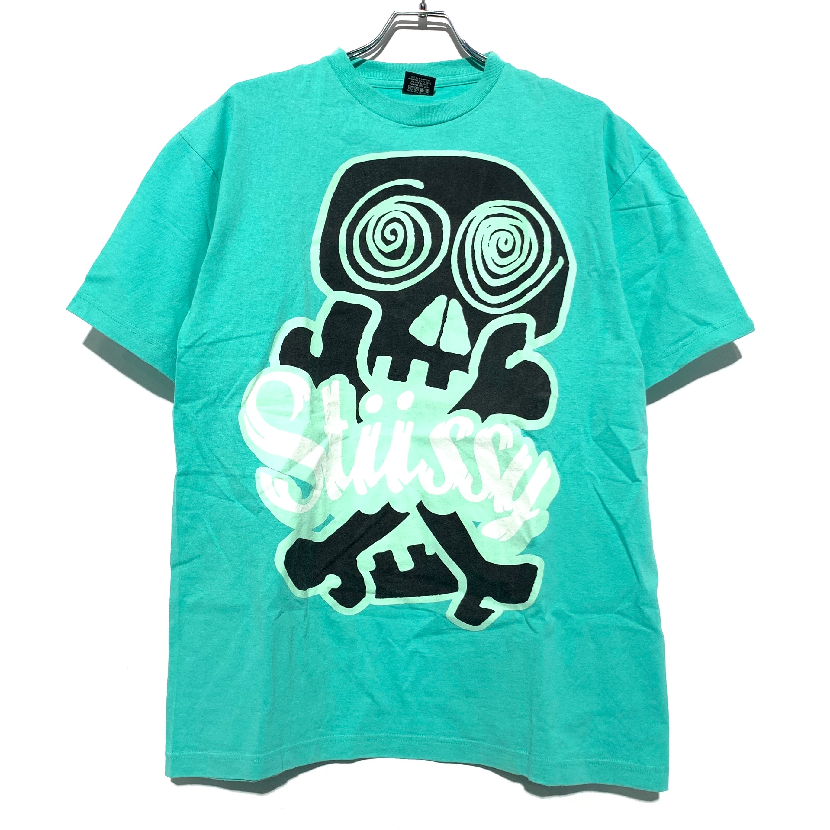 STUSSY SKULL LOGO PRINT  TEE Light Blue