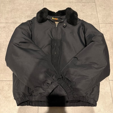Supreme x Burberry Shearling Collar Down Puffer Jacket "Black"