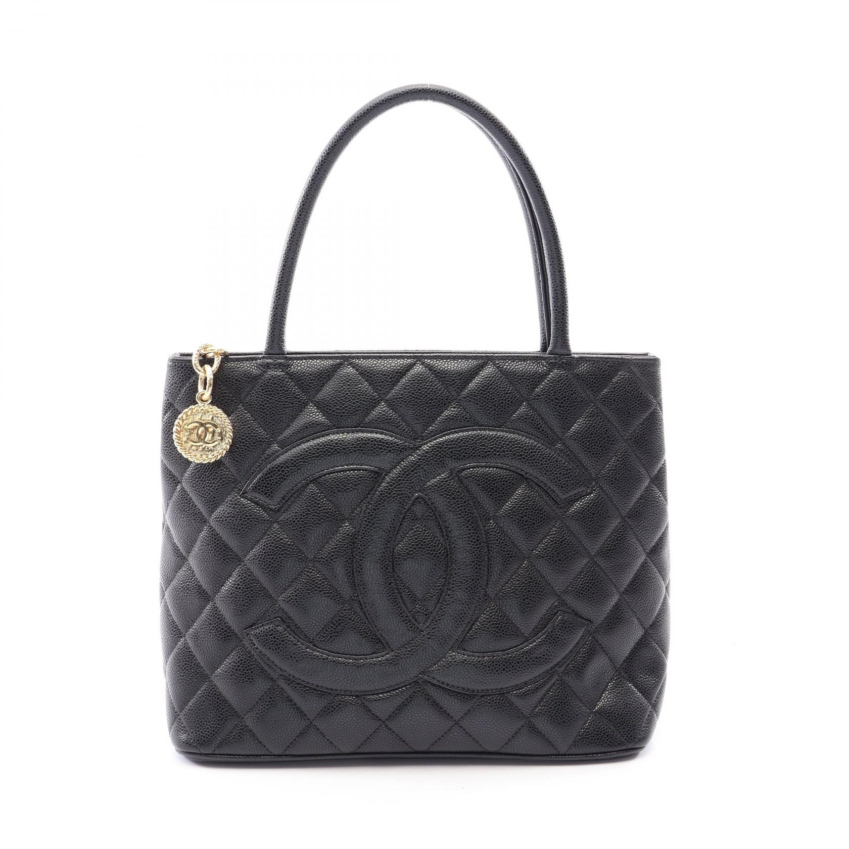 シャネル CHANEL 復刻トート トートバッグ バッグ キャビアスキン(グレインドカーフ) レディース ブラック系 A01804 【中古】