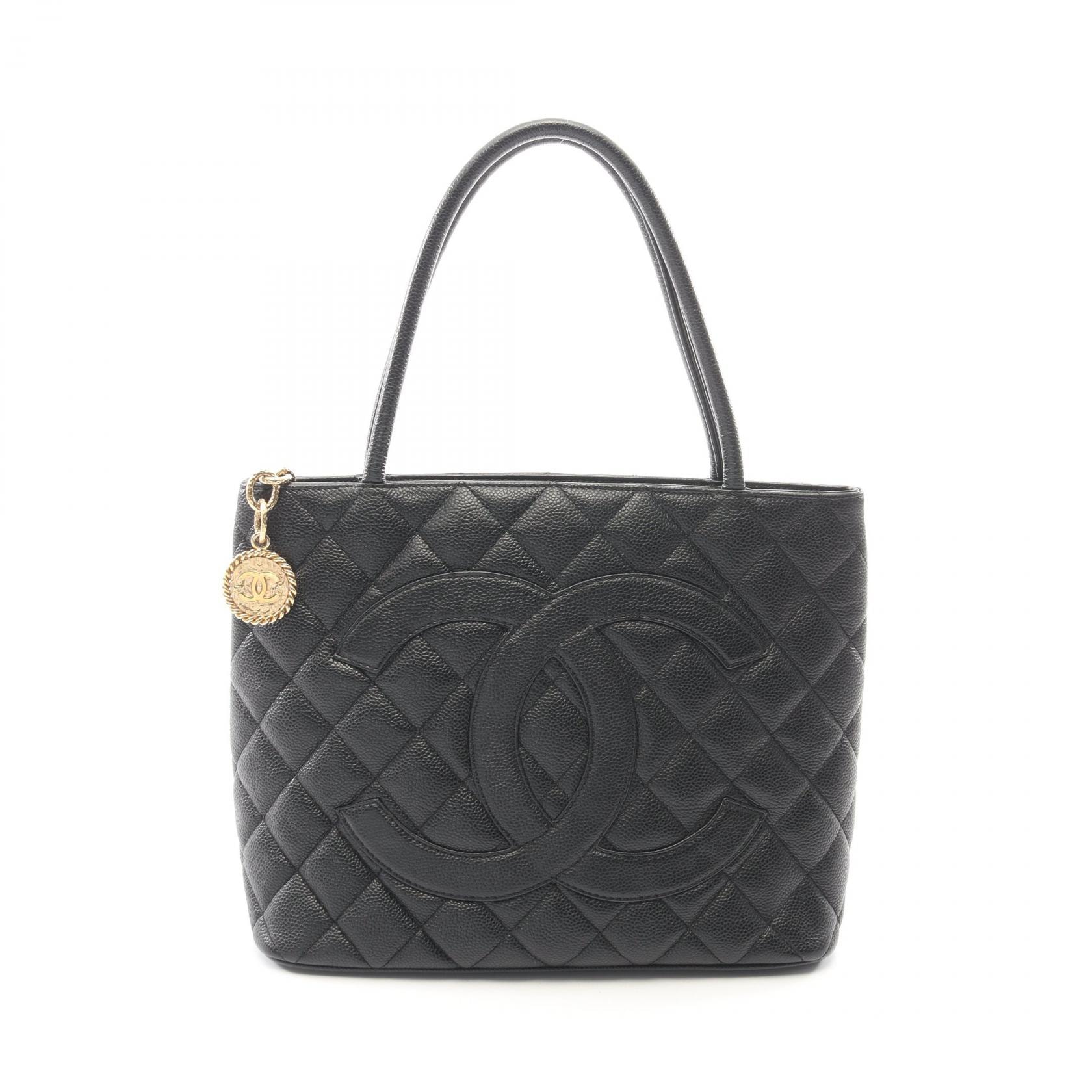 シャネル CHANEL 復刻トート トートバッグ バッグ キャビアスキン(グレインドカーフ) レディース ブラック系 A01804 【中古】