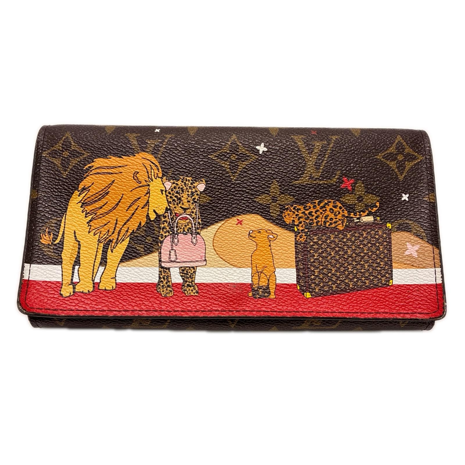 LOUIS VUITTON ルイヴィトン モノグラム ポルトフォイユ サラ アニマルプリント ホリデイコレクション M63424 長財布
