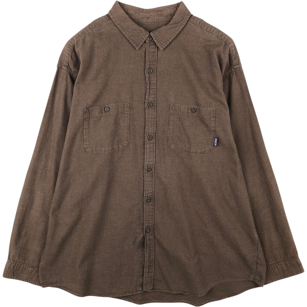 古着 00年代 パタゴニア Patagonia ORGANIC COTTON オーガニックコットン オーガニック ピマコットン チェック シャツ 53836F9 千鳥格子柄 長袖 ライトネルチェックシャツ メンズXXL相当/eaa647213