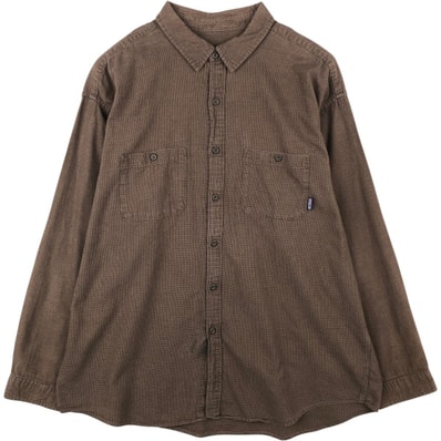 古着 00年代 パタゴニア Patagonia ORGANIC COTTON オーガニックコットン オーガニック ピマコットン チェック シャツ 53836F9 千鳥格子柄 長袖 ライトネルチェックシャツ メンズXXL相当/eaa647213