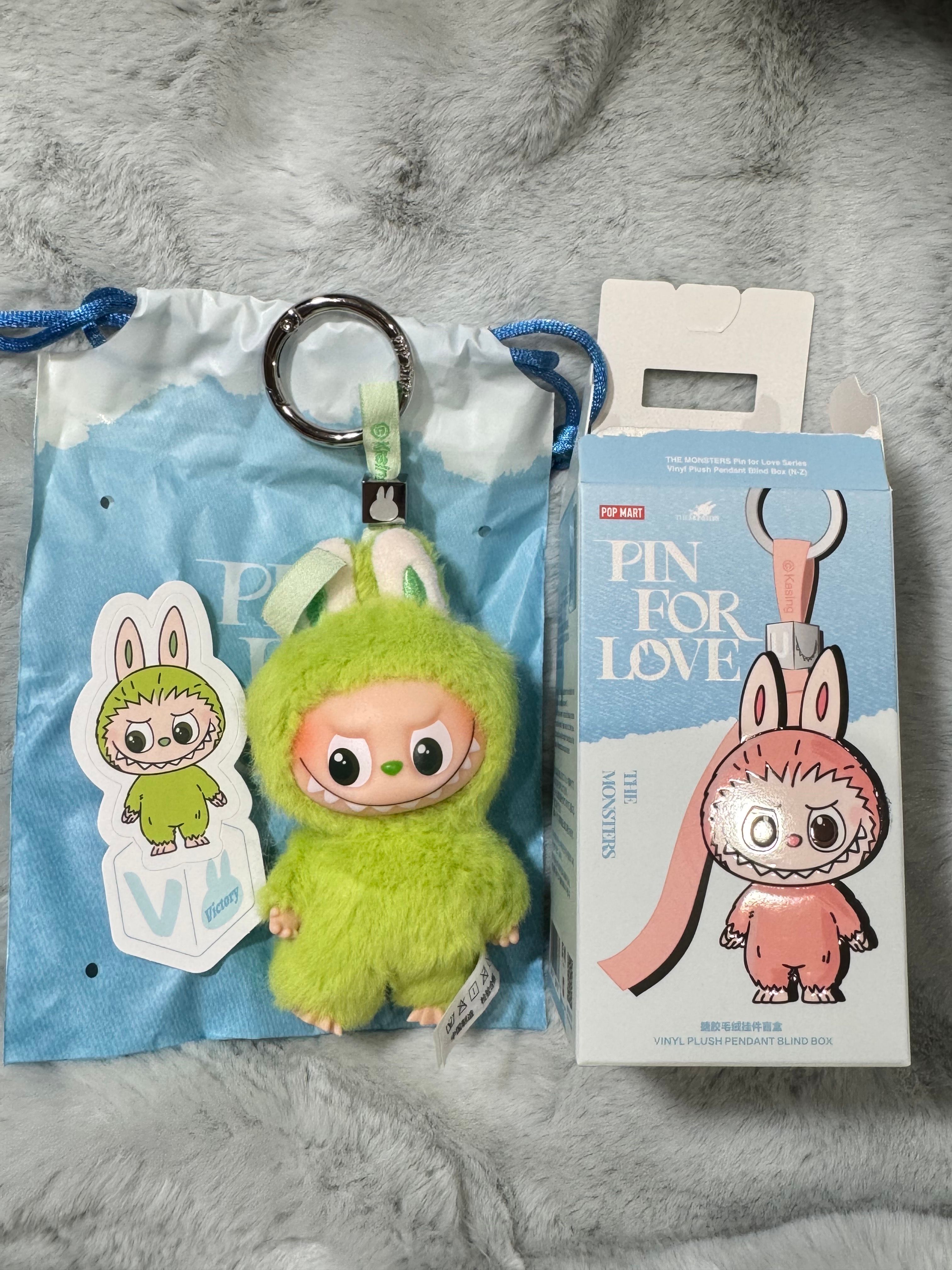 POP MART THE MONSTERS (LABUBU) Pin for Love Series-Vinyl Plush Pendant (N-Z) V