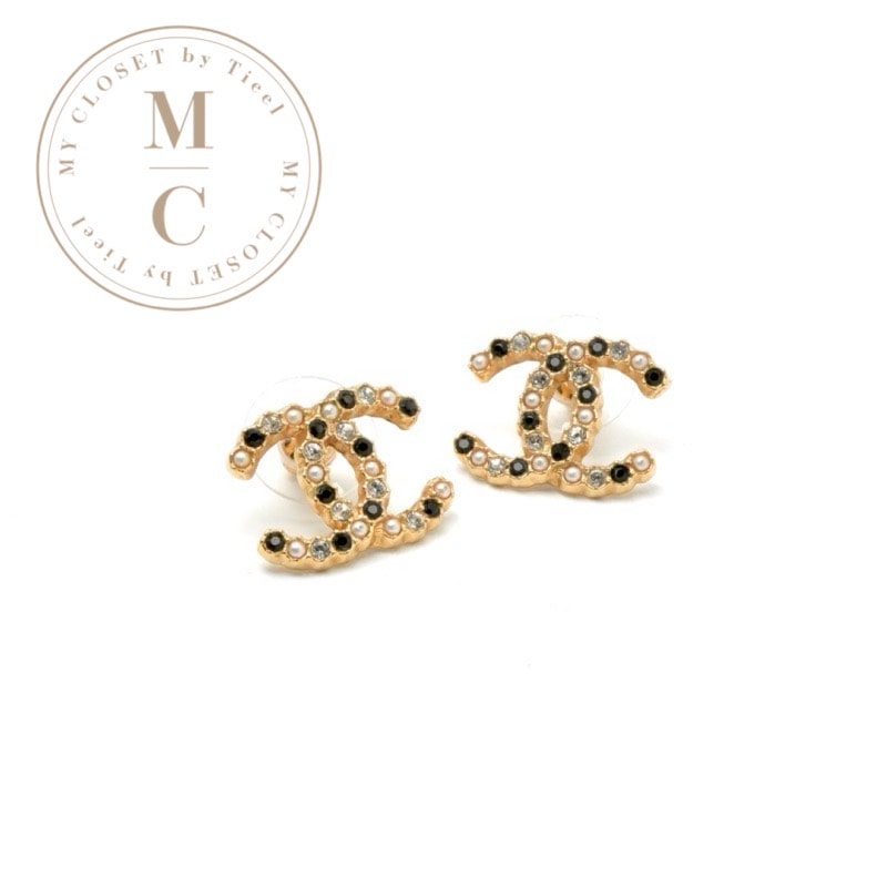 シャネル CHANEL ピアス イヤリング ゴールド ココマーク ラインストーン