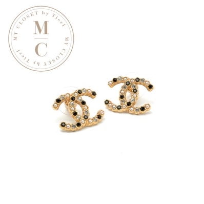 シャネル CHANEL ピアス イヤリング ゴールド ココマーク ラインストーン