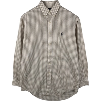 古着 ラルフローレン Ralph Lauren YARMOUTH 長袖 ボタンダウンチェックシャツ メンズM相当/eaa659329